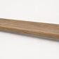 Custom square-nose stair tread made from DuraLux Performance Alamo Oak flooring. Square profile. Full view.