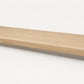 Custom square-nose stair tread made from DuraLux Performance Poplar Trace flooring. Square profile. Full view.