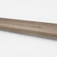 Custom square-nose stair tread made from DuraLux Performance Timber Saddle flooring. Square profile. Full view.