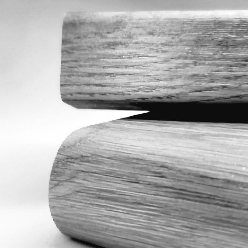 Close- up example of Square and Round Profile Stacked.