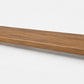 Custom square-nose stair tread made to match LifeProof Butler Hickory flooring. Square profile. Full view.