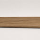 Custom round-nose stair tread made from LifeProof Clermont Elm flooring. Round profile. Full view.