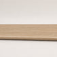 Custom round-nose stair tread made from LifeProof Dusk Cherry flooring. Round profile. Full view.