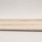 Custom round-nose stair tread made from LifeProof Navarra Maple Oak flooring. Round profile. Full view.