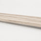 Custom square-nose stair tread made from LifeProof Navarra Maple Oak flooring. Square profile. Full view.