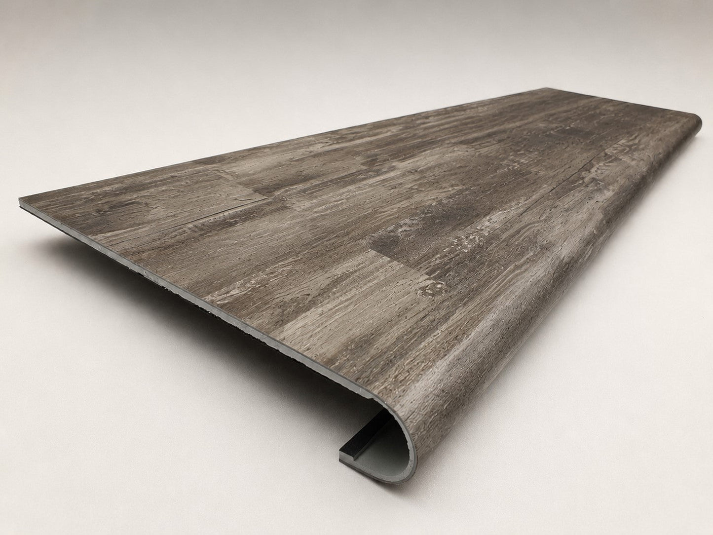 LifeProof Restored Wood Round-Nose Stair Tread. Angled View