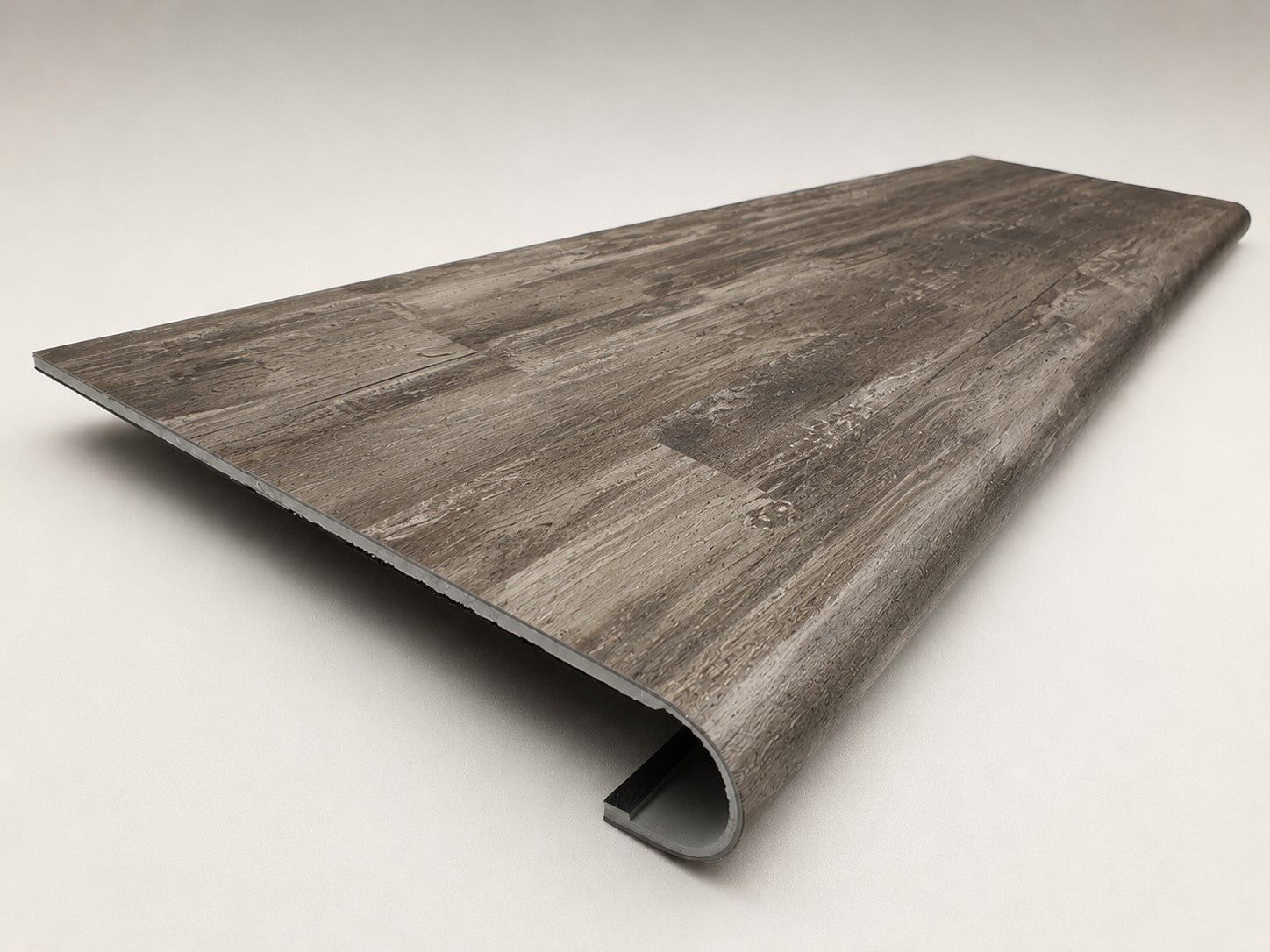 LifeProof Restored Wood Round-Nose Stair Tread. Angled View