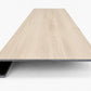 Custom square-nose stair tread made to match LifeProof Vesinet Oak flooring, featuring a light wood-look finish, continuous grain, and a square profile for a clean stair transition. Front View
