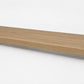 Custom square-nose stair tread made from NuCore Cedar Point flooring. Square profile. Full view.