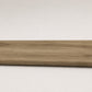 Custom round-nose stair tread made from NuCore Everwood Falls flooring. Round profile. Full view.