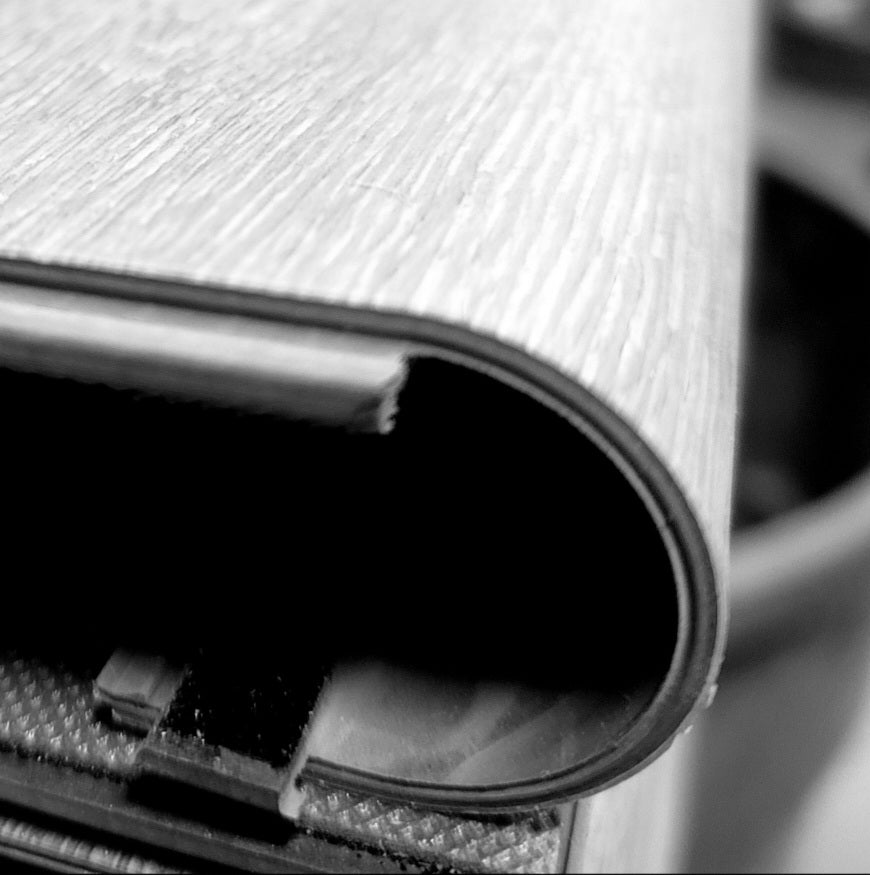 close-up of round profile.