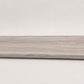 Custom round-nose stair tread made from Style Selections Charleston Oak flooring. Round profile. Full view.