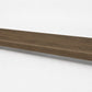 Custom square-nose stair tread made from Style Selections Tudor Oak flooring. Square profile. Full view.
