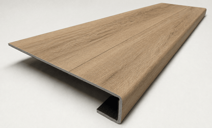 Glenridge Oak Stair Treads Square Profile — Made From NuCore Flooring - Salty Custom Vinyl
