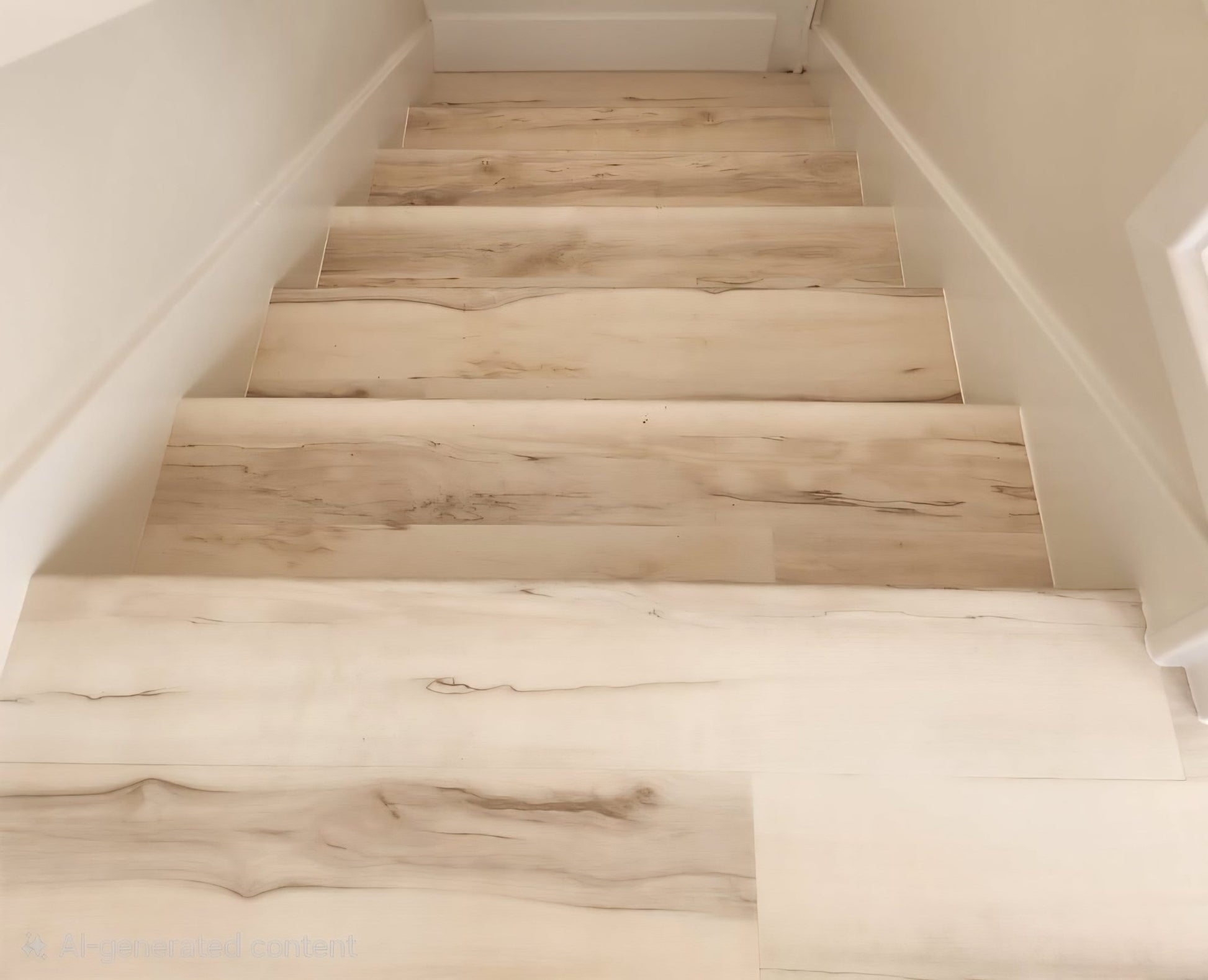 Navarra Maple Stair Treads — Made From LifeProof Flooring - Salty Custom Vinyl