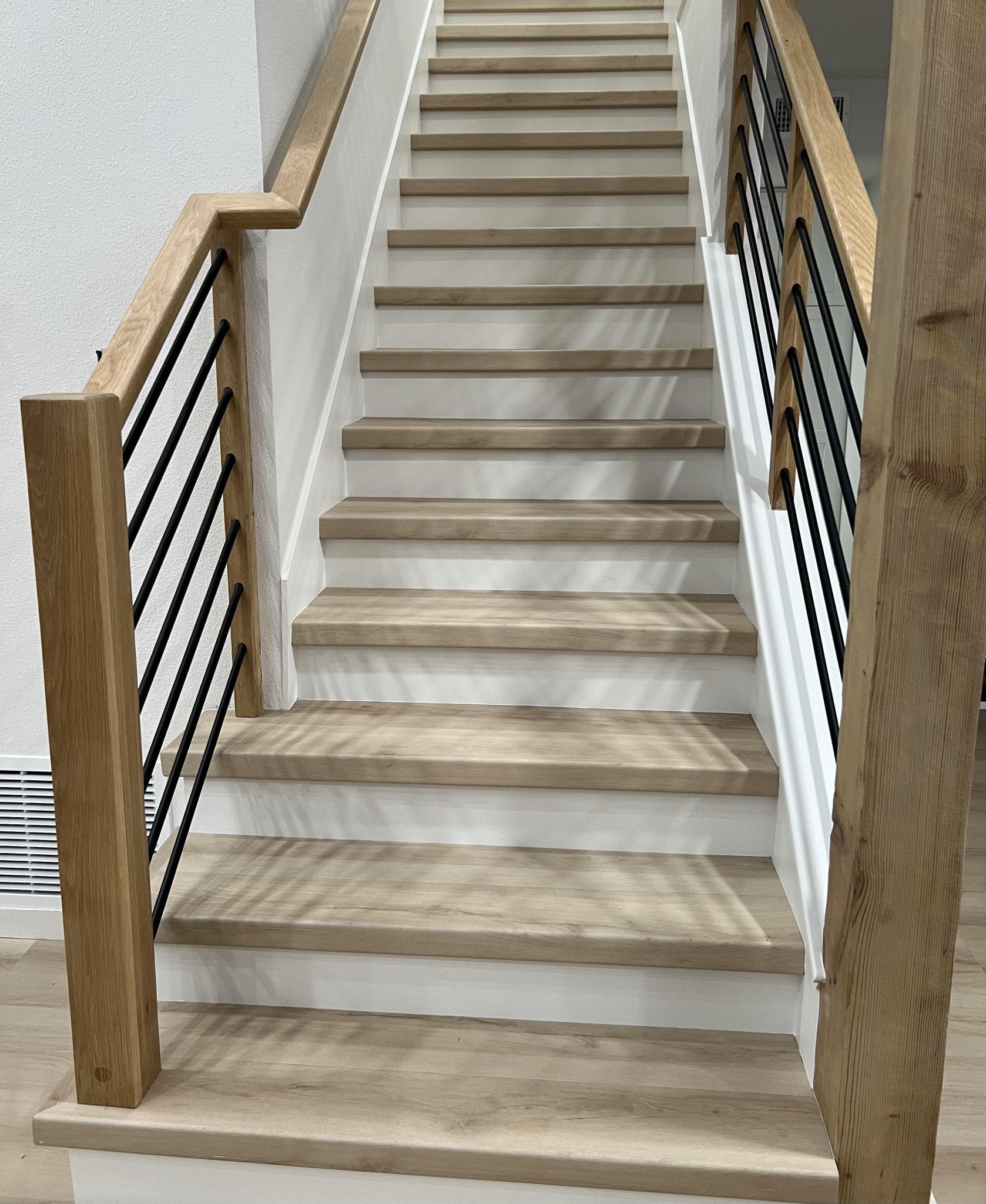 Vesinet Oak Stair Treads — Made From LifeProof Flooring (22 Mil) - Salty Custom Vinyl