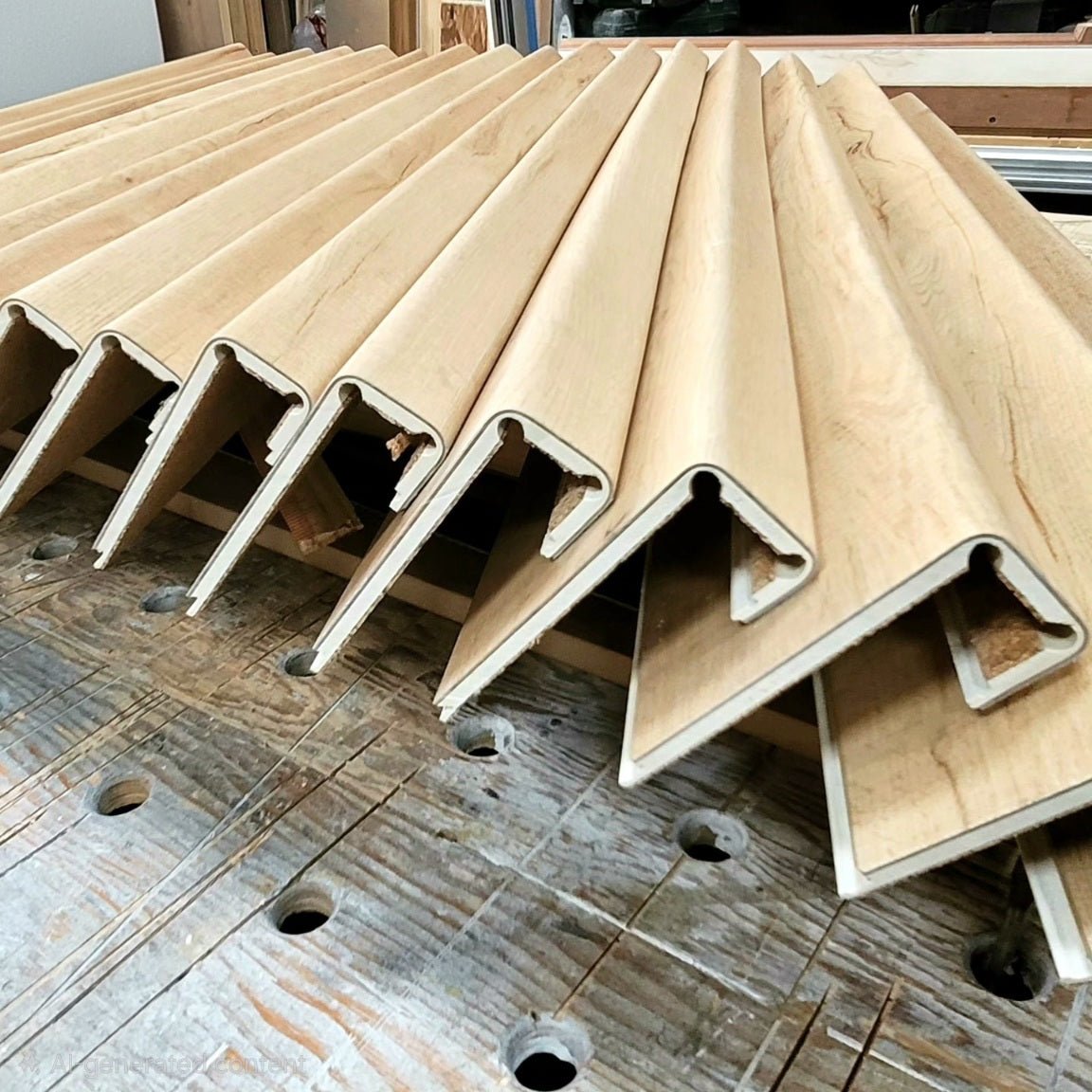 Vesinet Oak Stair Treads — Made From LifeProof Flooring (22 Mil) - Salty Custom Vinyl